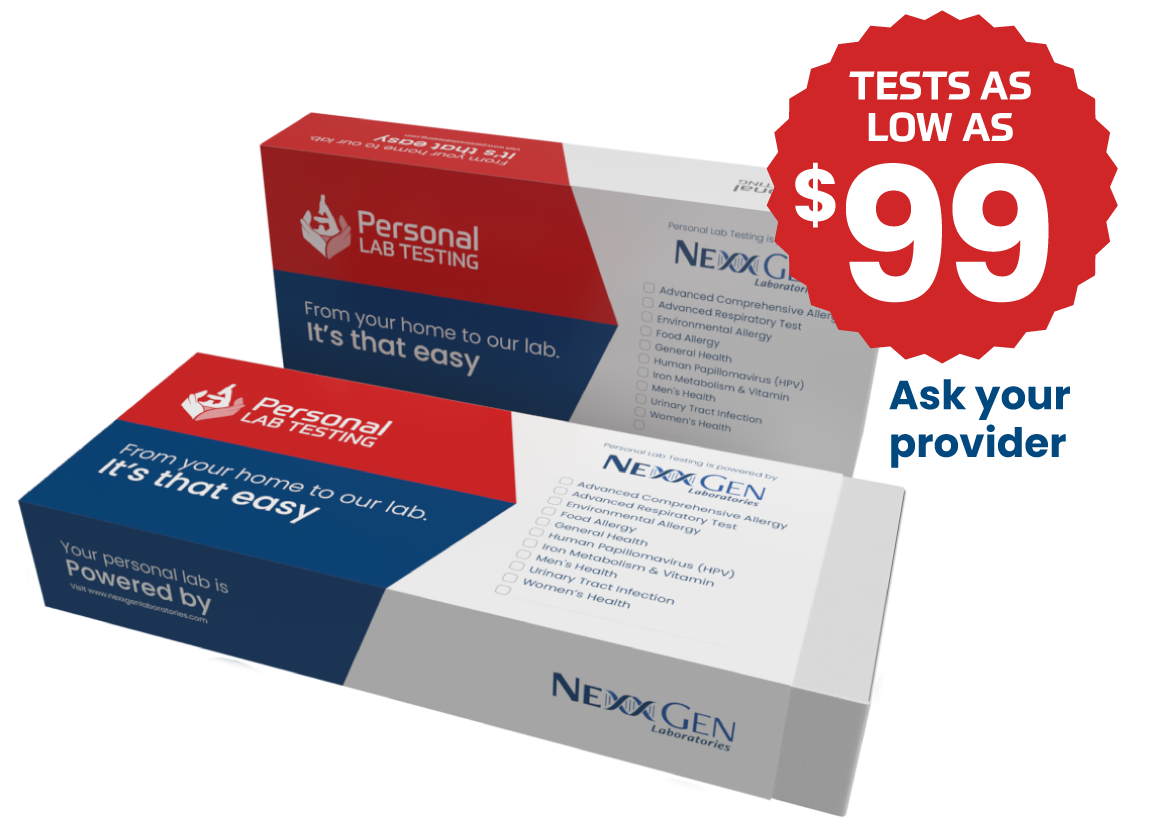 Personal Lab Tests as Low as 99